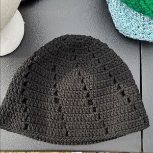 Black Crochet Beanie